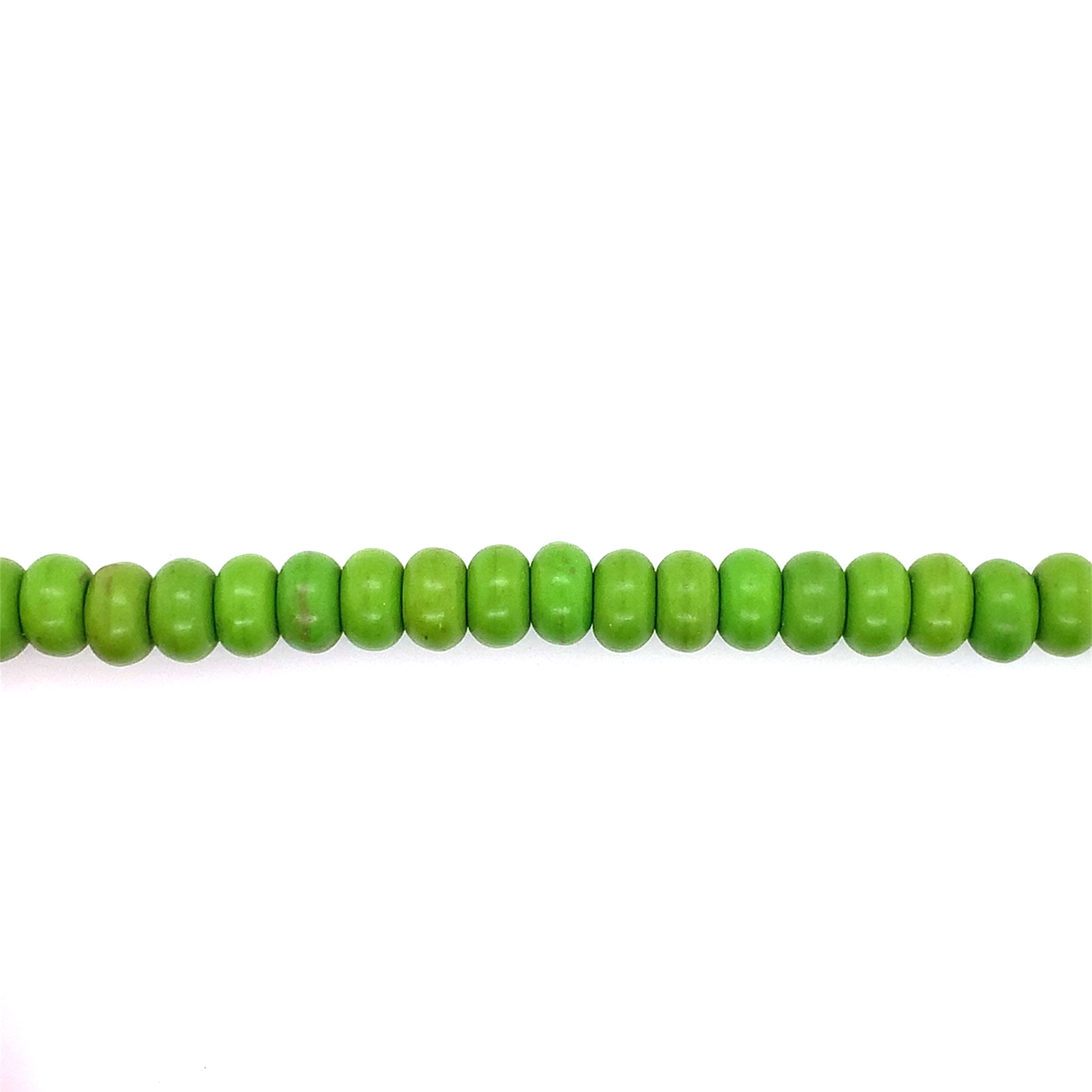 Green Synthetic Turquoise Rondelle Beads