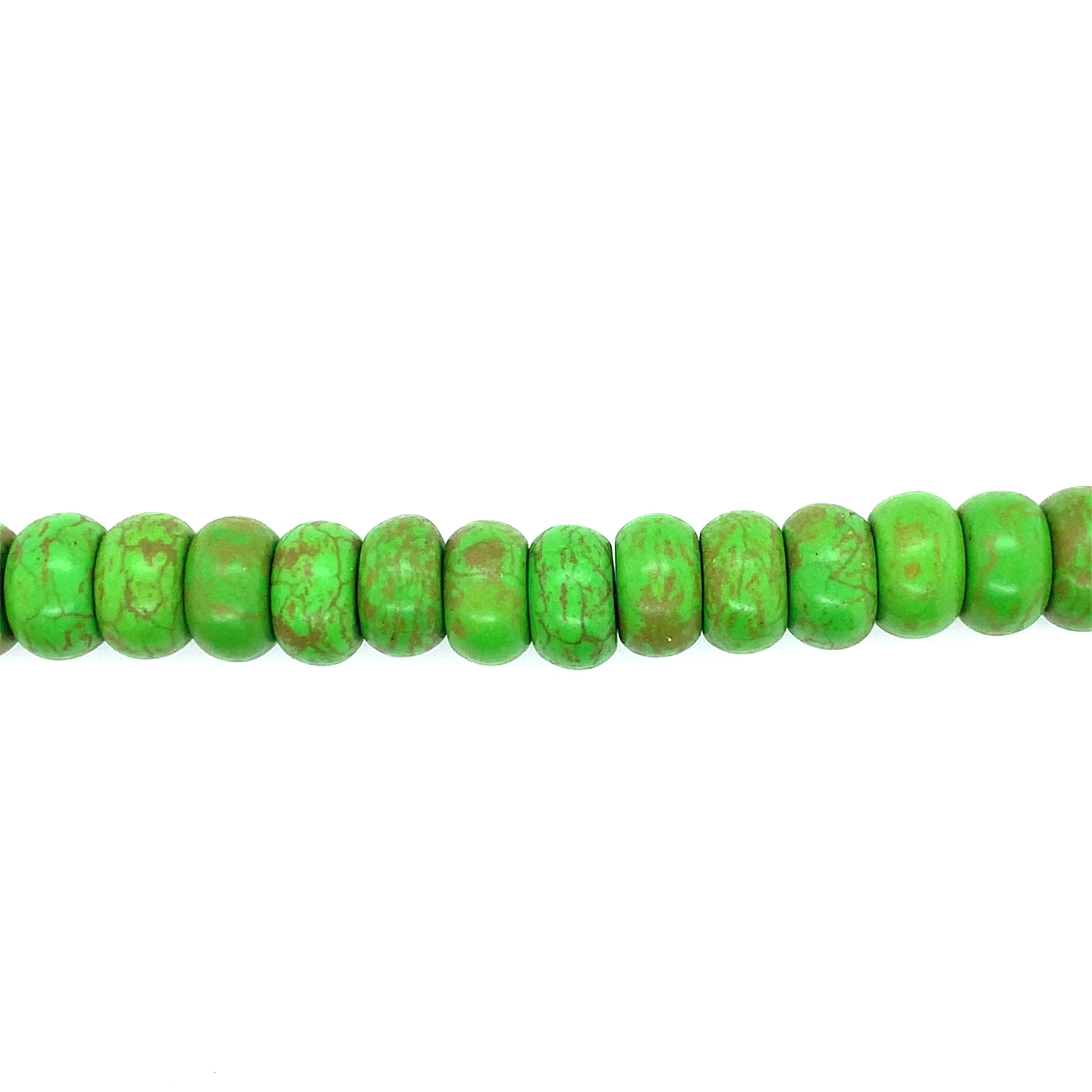 Green Synthetic Turquoise Rondelle Beads
