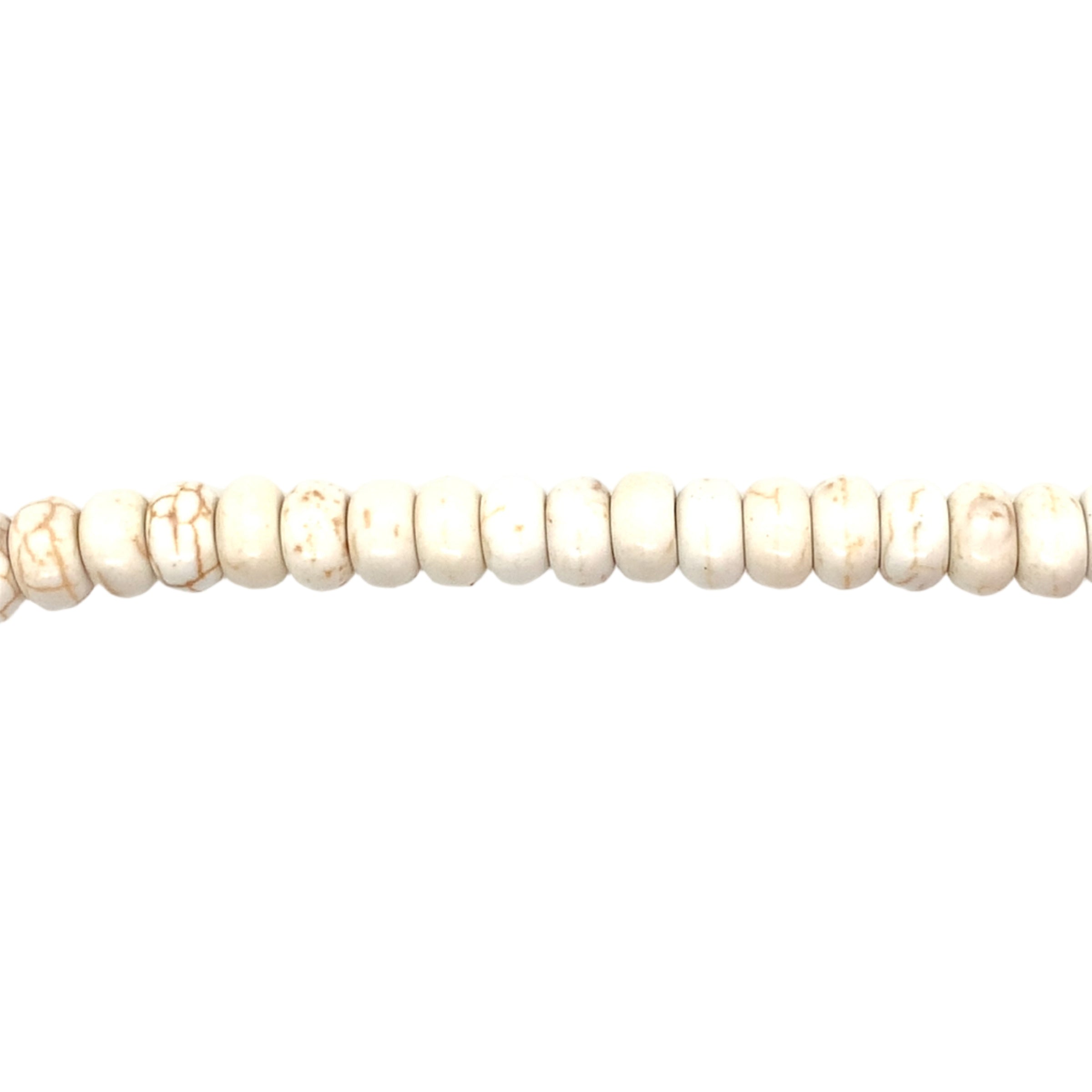 Off-White Synthetic Turquoise Rondelle Beads