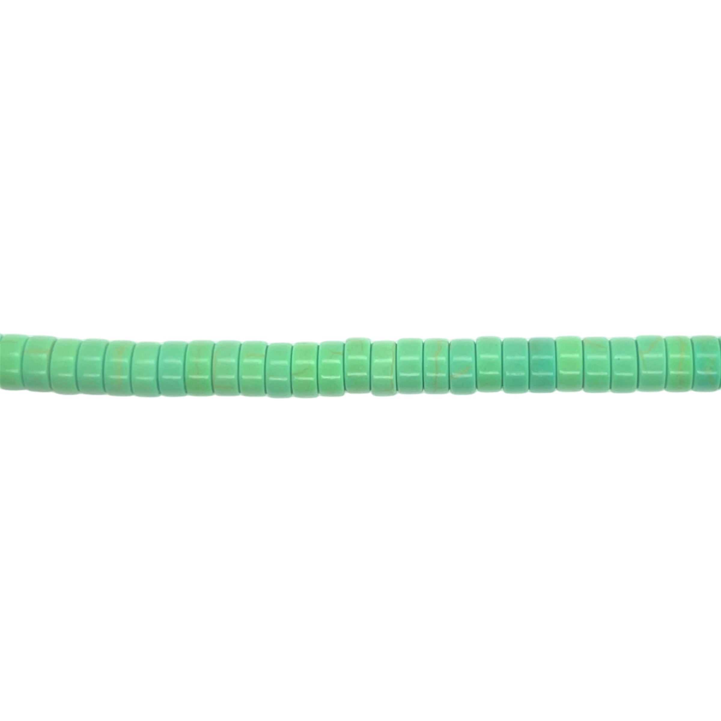 Green Synthetic Turquoise Rondelle Beads