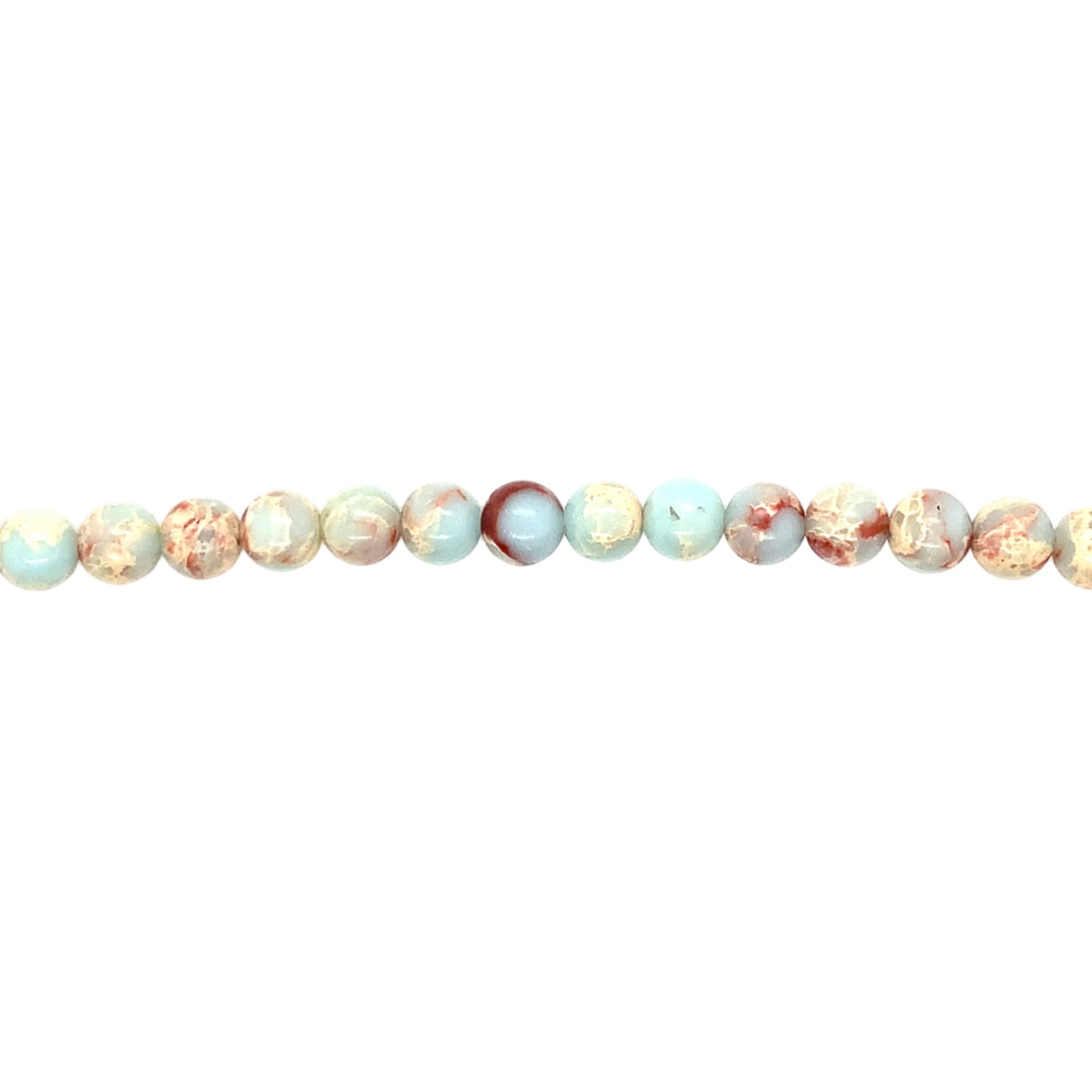 Arctic Blue Impression Jasper Beads