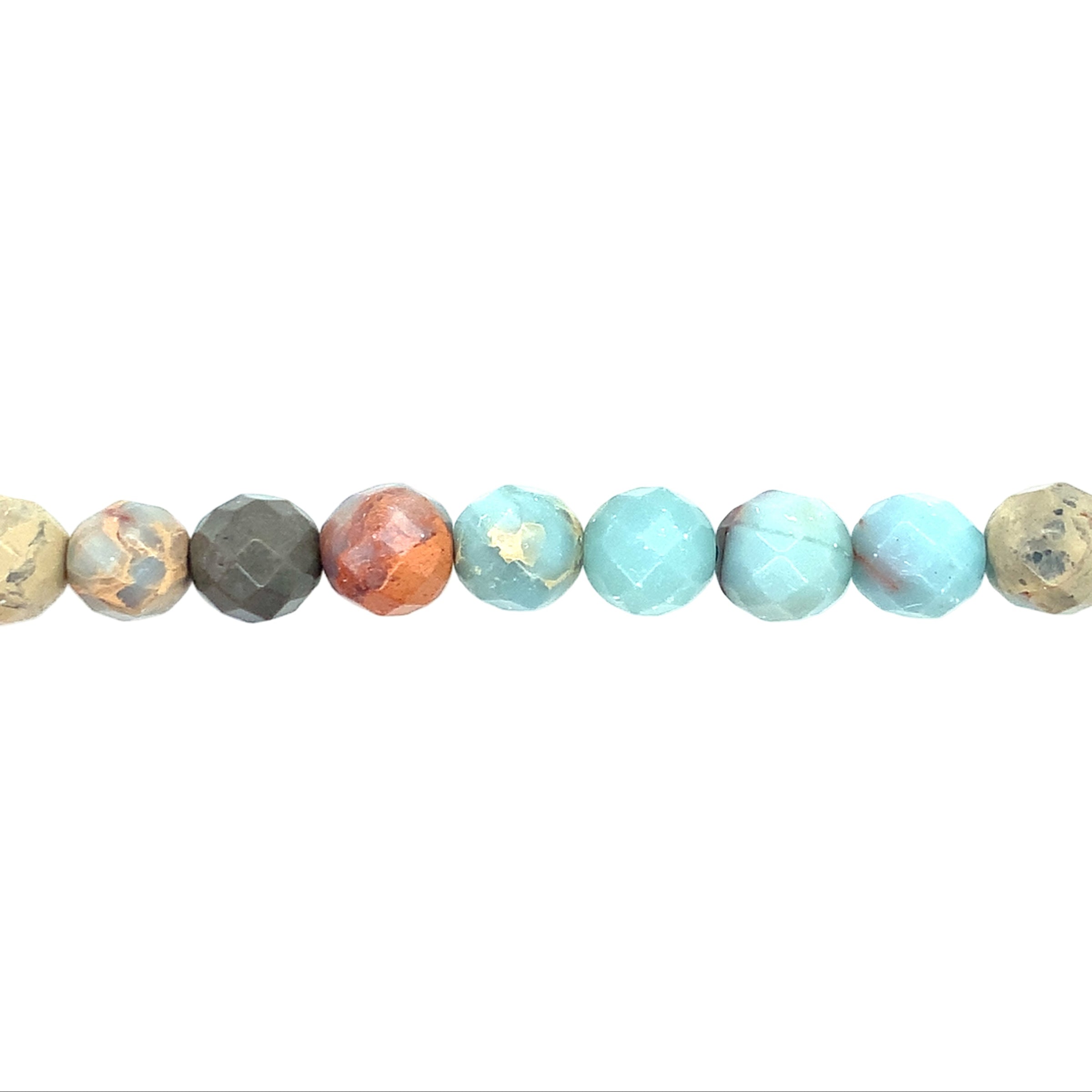 Arctic Green Imperial Jasper Faceted Beads