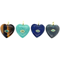Heart Gemstone CZ Pendant