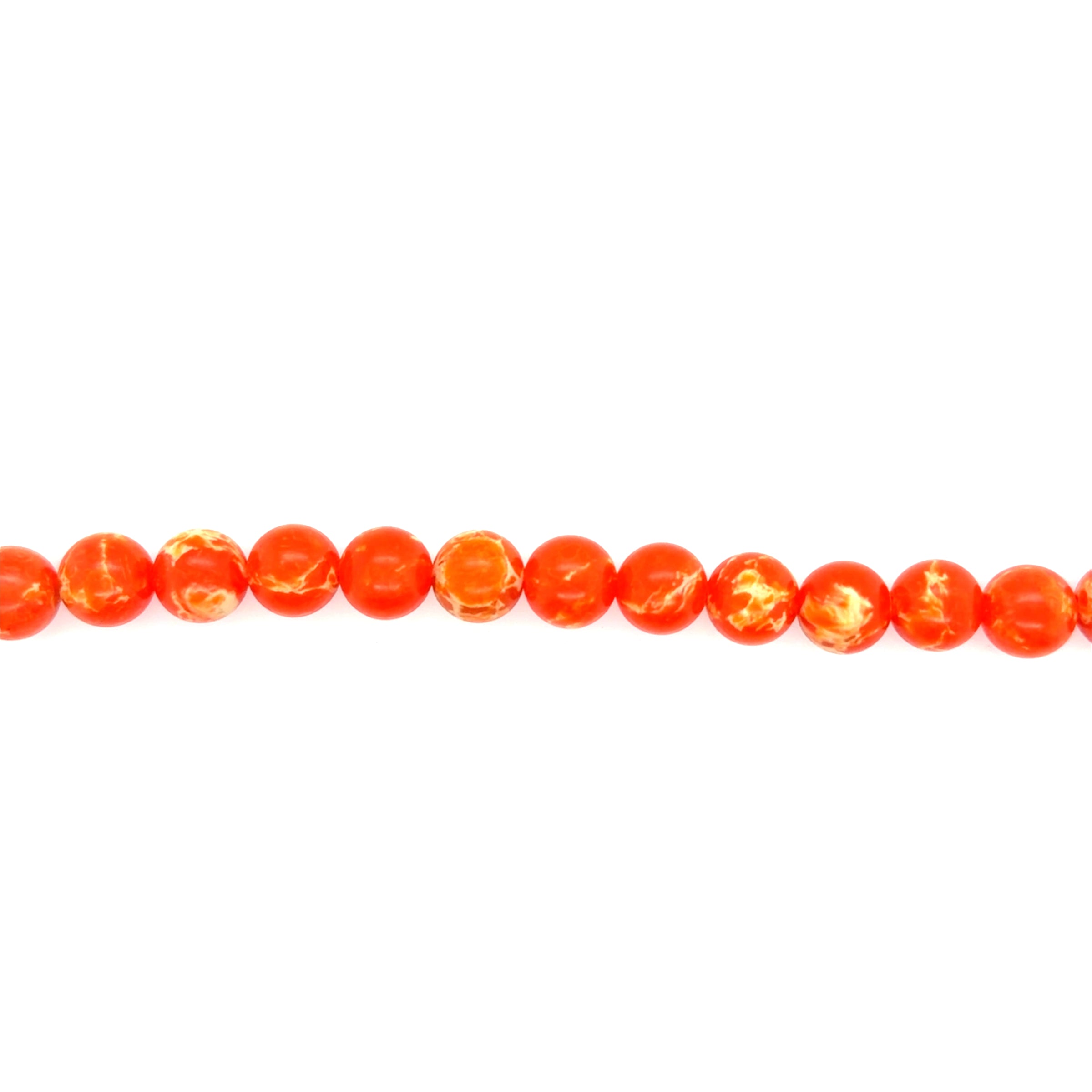 Orange Impression Jasper Beads