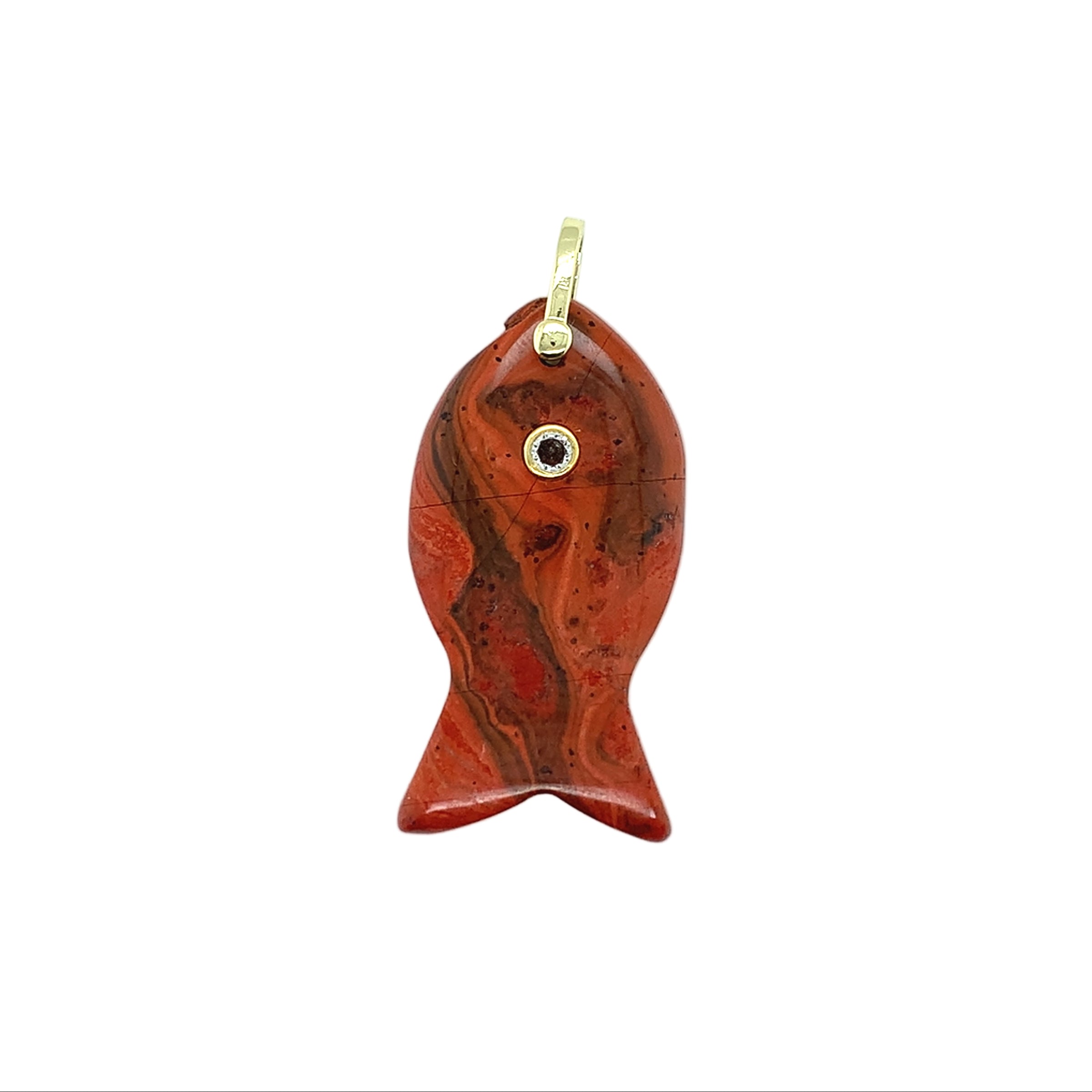 Fish Gemstone CZ Charm