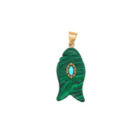 Fish Gemstone CZ Charm