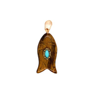 Fish Gemstone CZ Charm