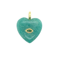 Heart Gemstone CZ Pendant