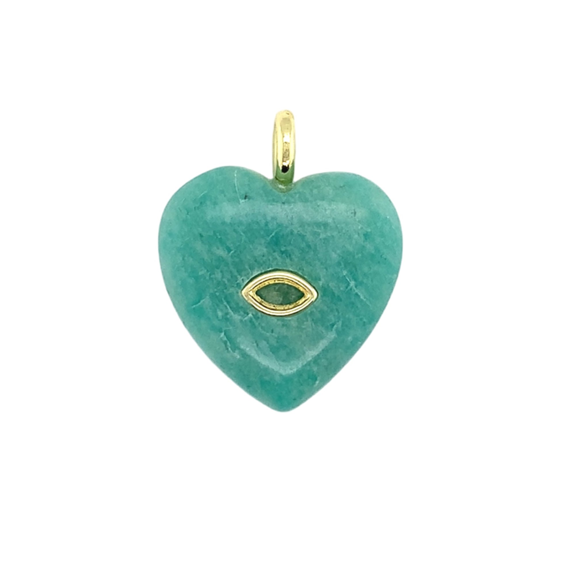 Heart Gemstone CZ Pendant