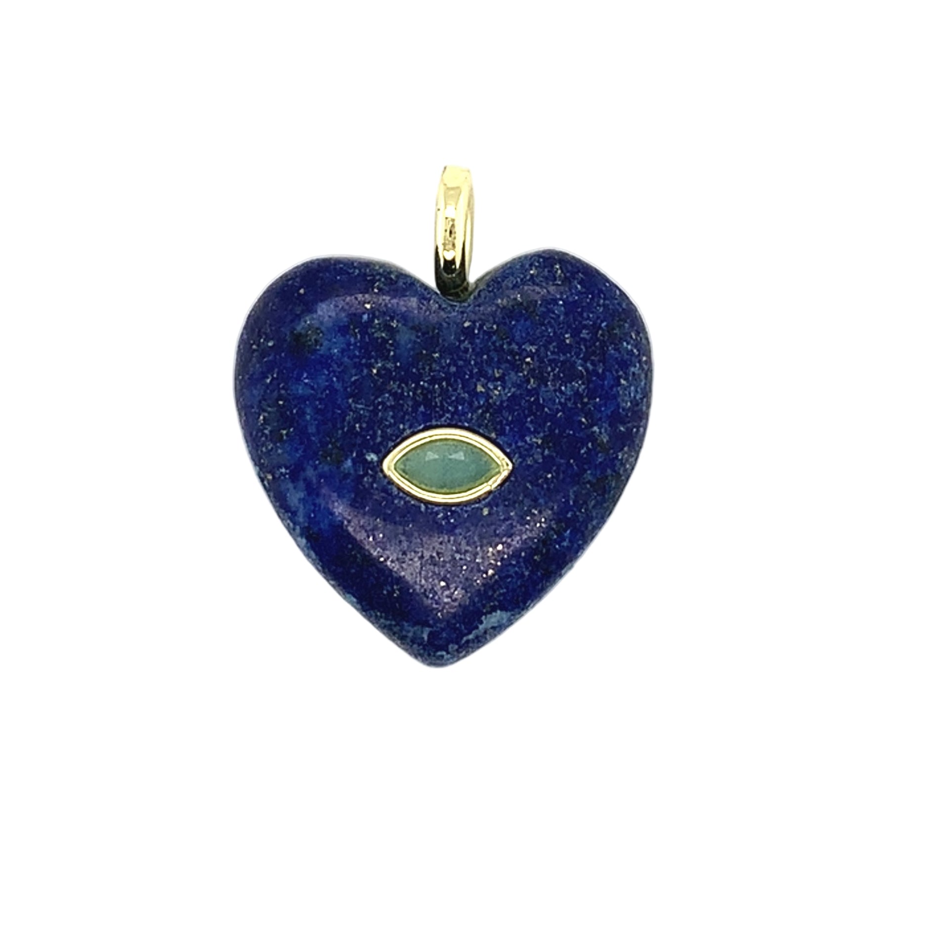 Heart Gemstone CZ Pendant