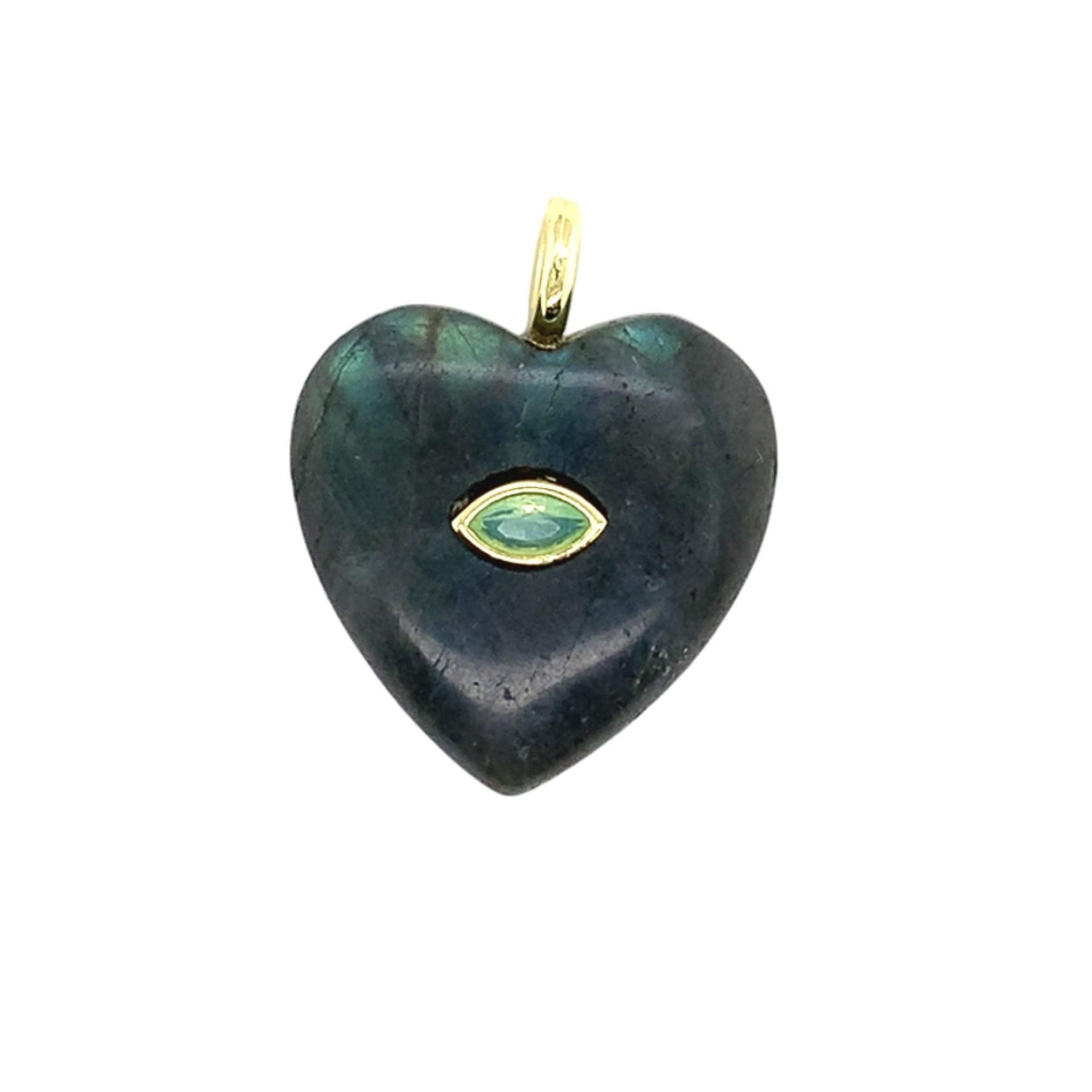 Heart Gemstone CZ Pendant
