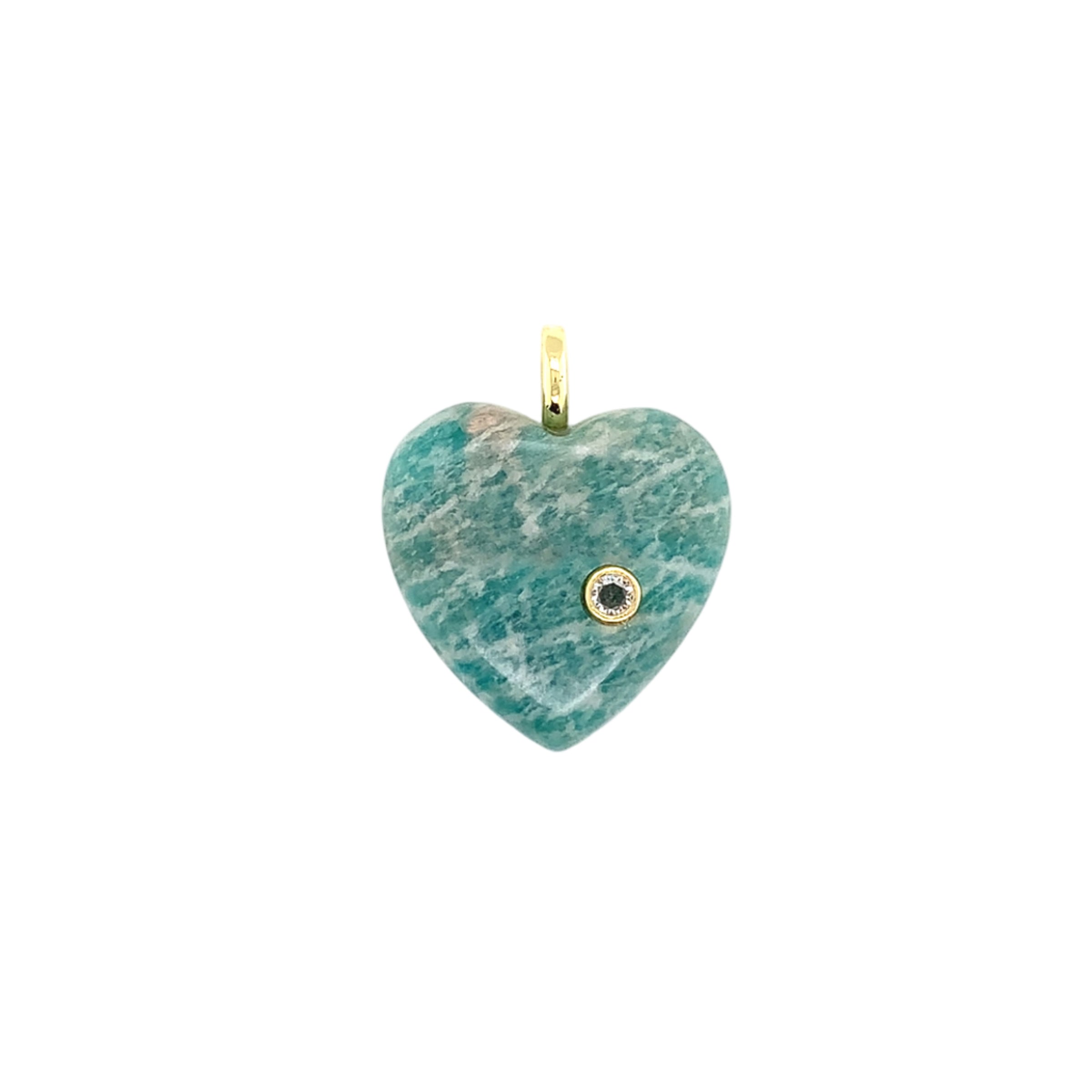 Heart Gemstone CZ Pendant