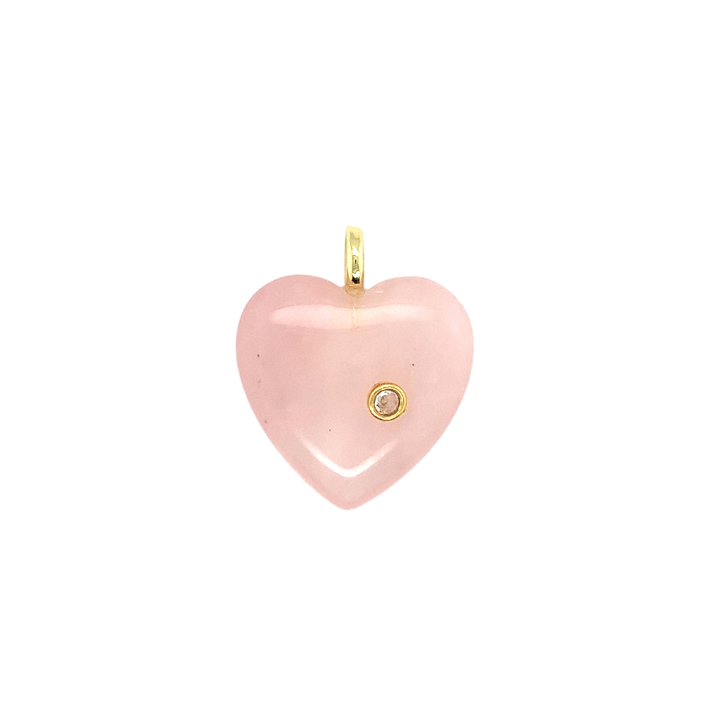 Heart Gemstone CZ Pendant
