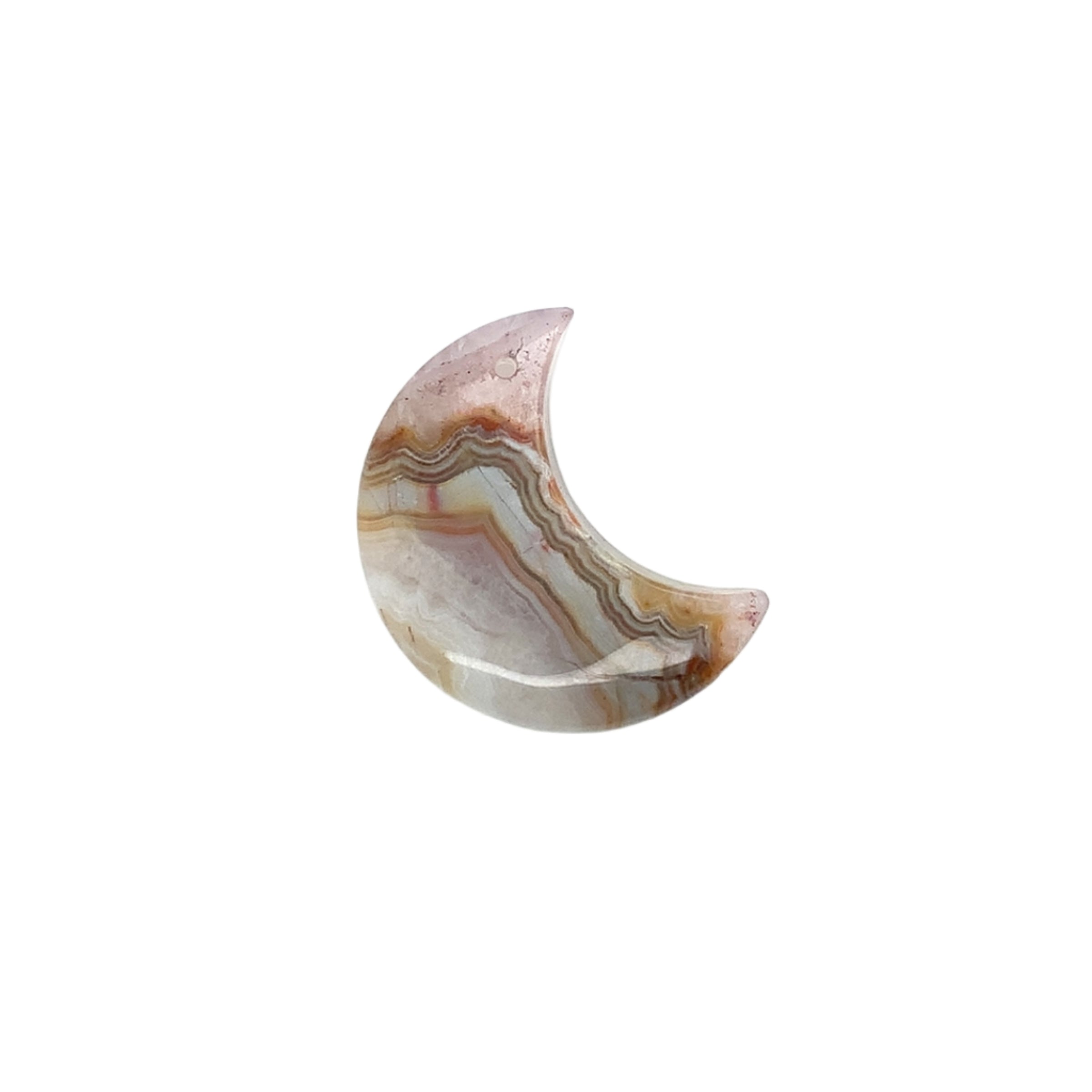 Agate Gemstone Moon Pendant