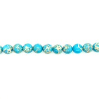 Bimini Blue Impression Jasper Beads
