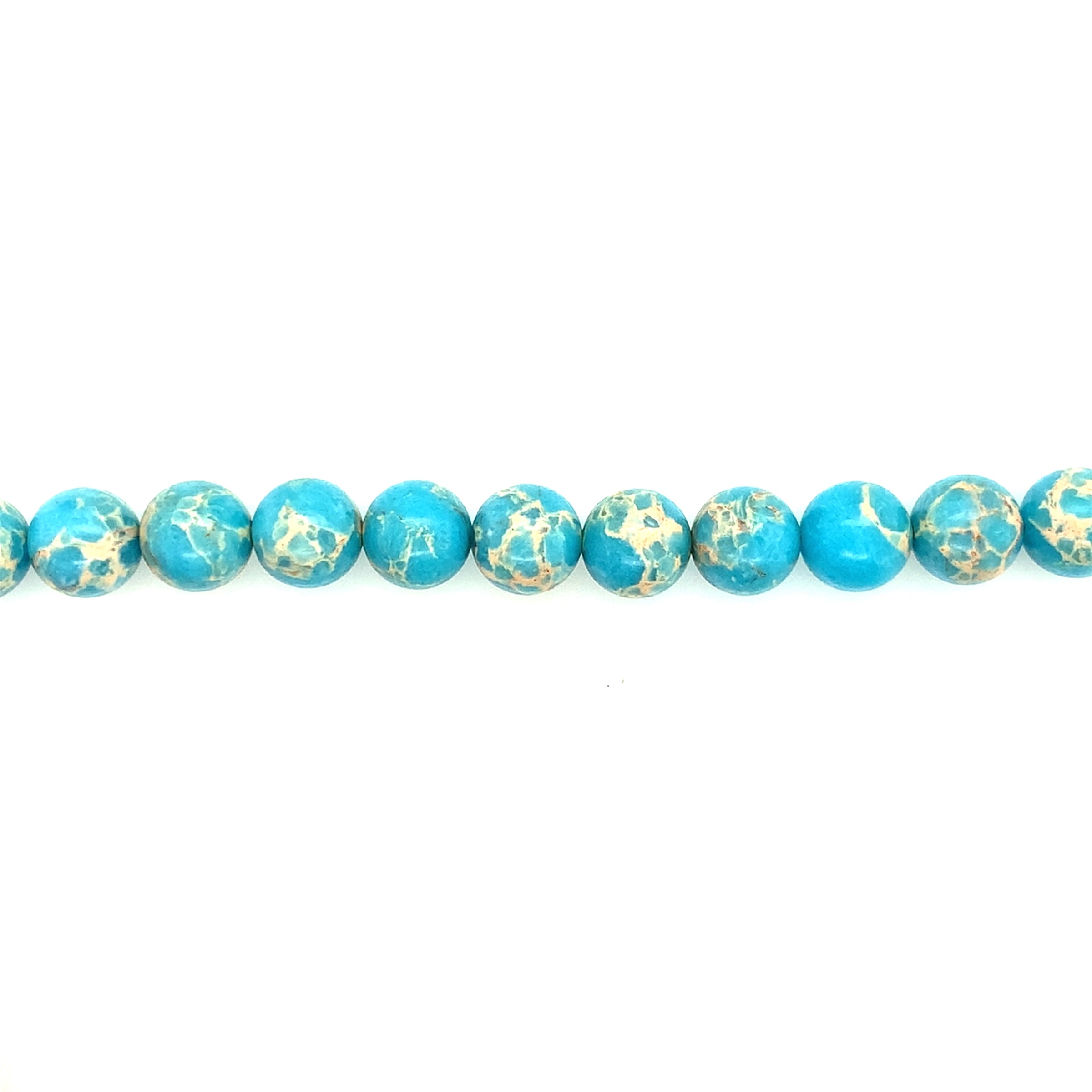 Bimini Blue Impression Jasper Beads