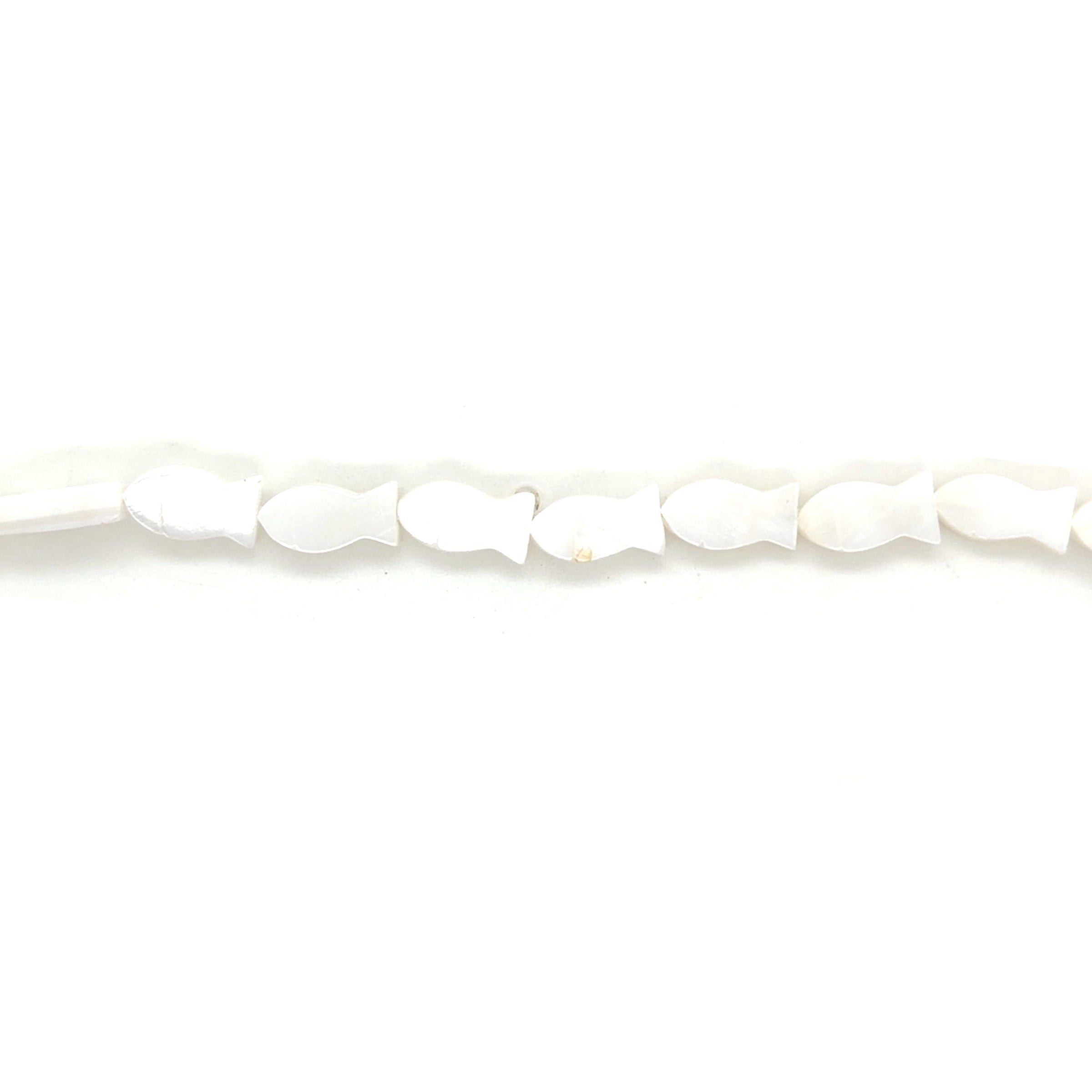 White Mother of Pearl Shell Fish Beads