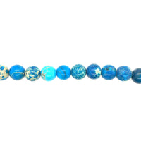 Blue Impression Jasper Beads