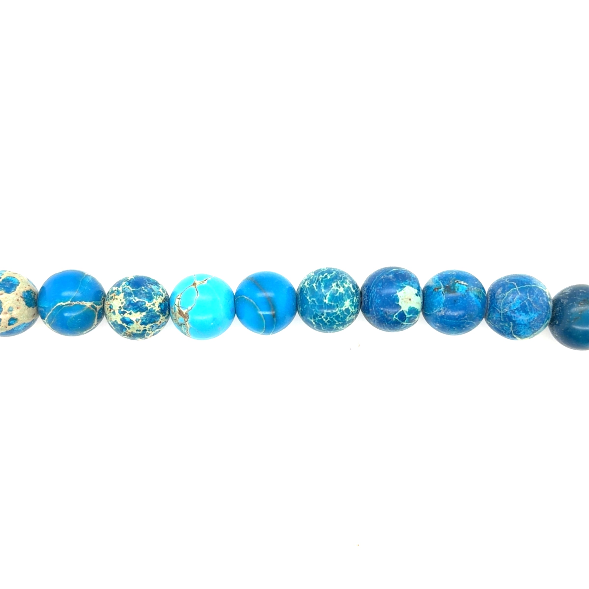 Blue Impression Jasper Beads