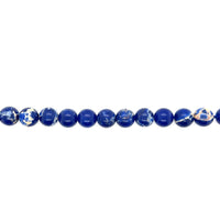 Blue Impression Jasper Beads