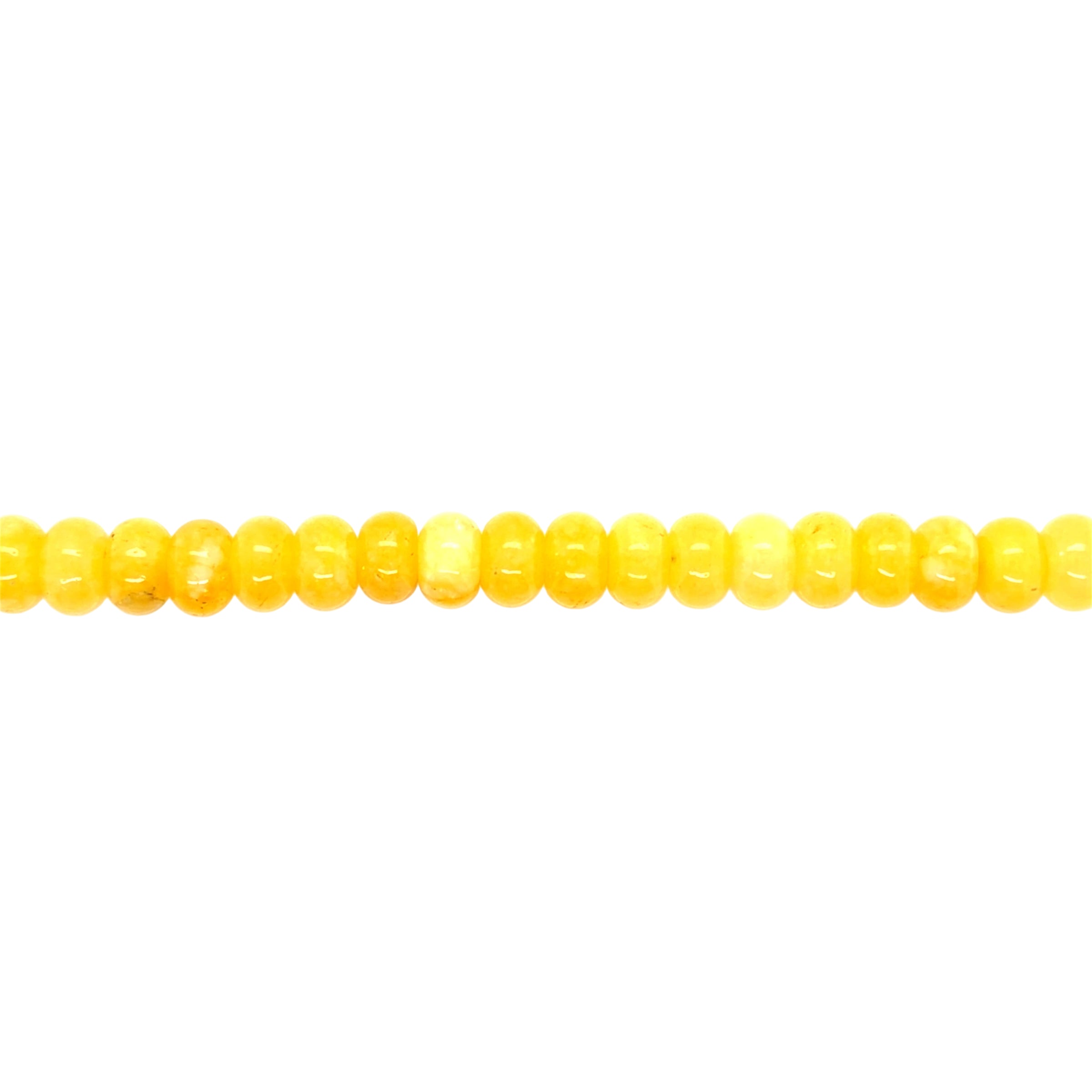 Yellow Jade Rondelle Beads