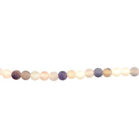 Purple Frosted Cracked Agate Beads