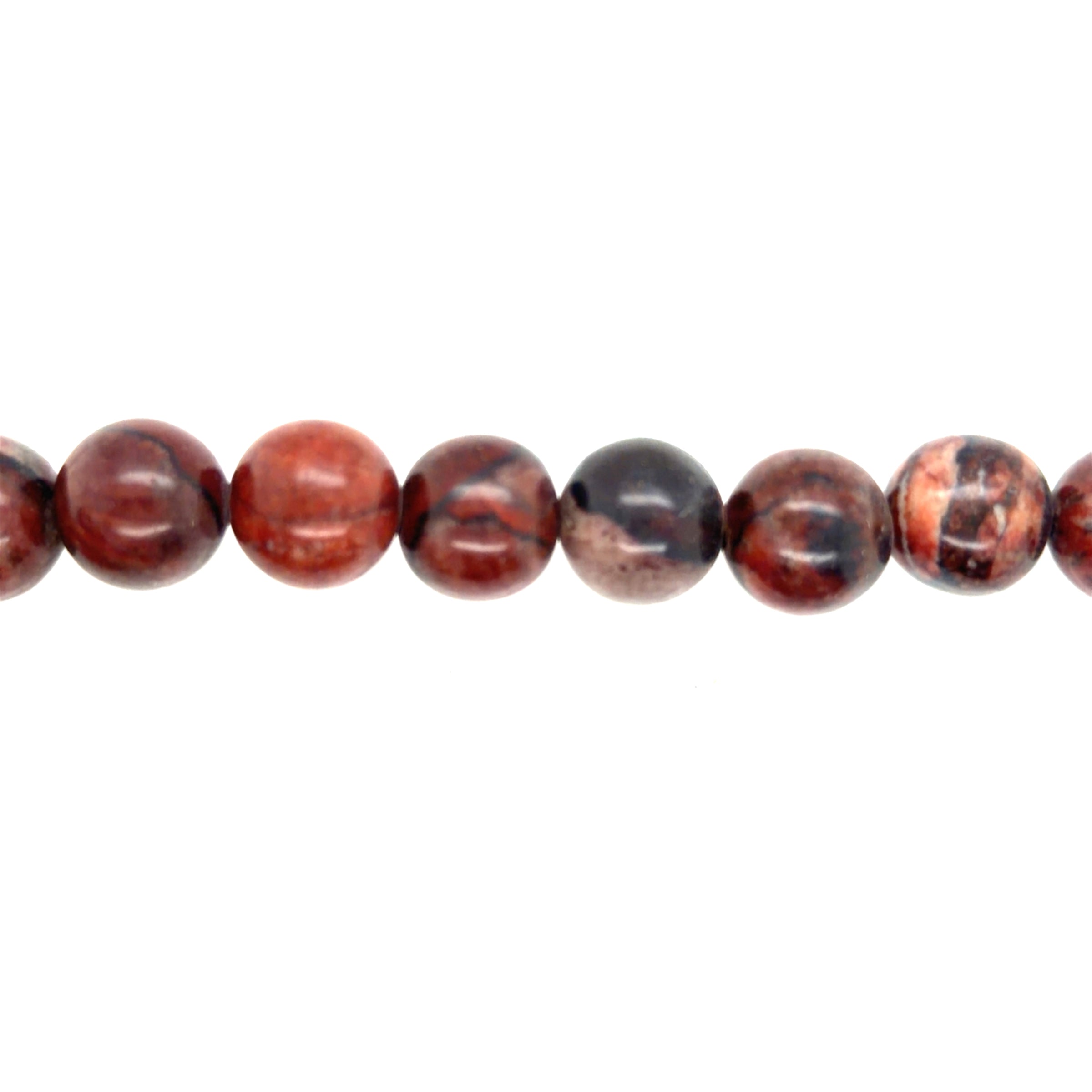 Red Picture Jasper Beads