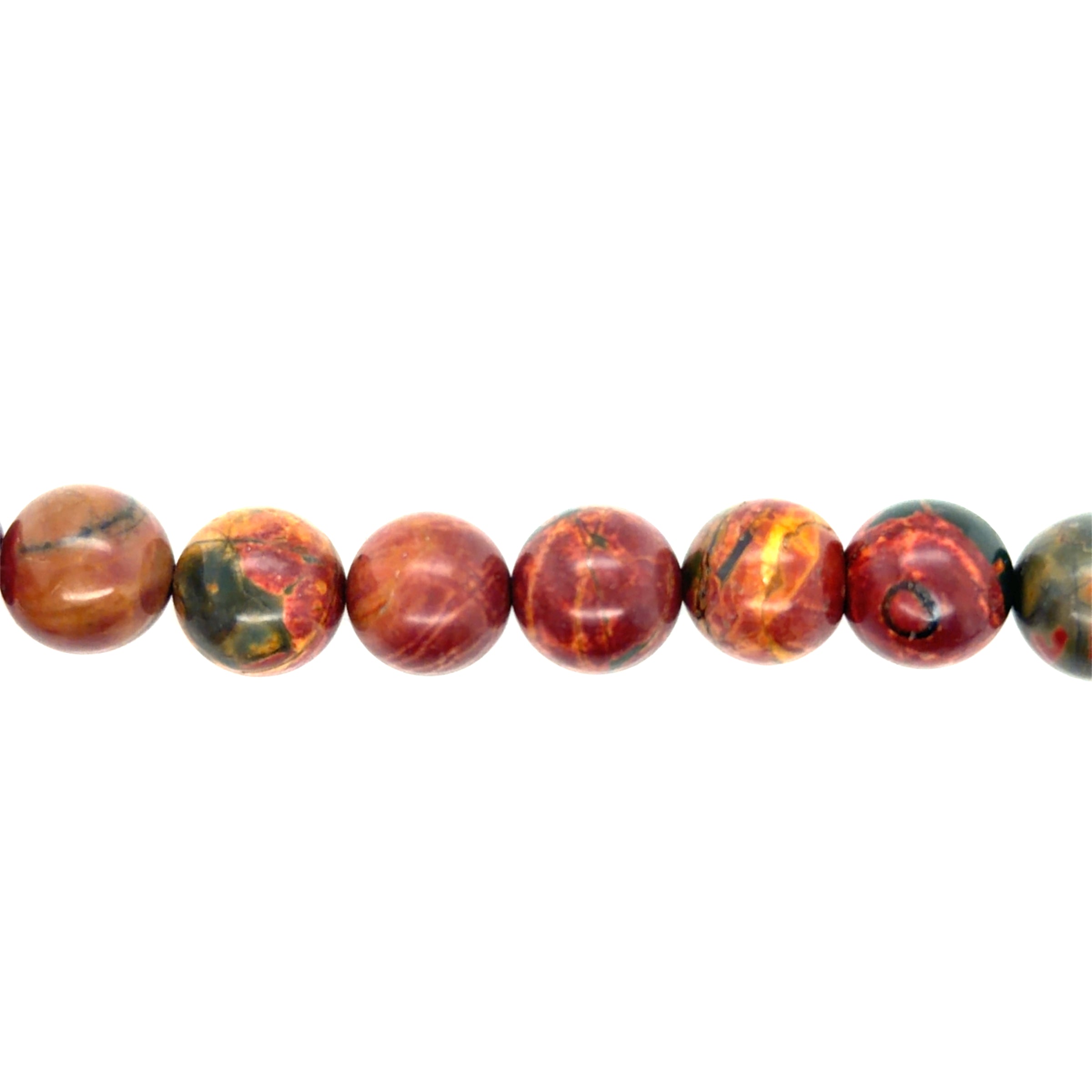 Red Picasso Jasper Beads