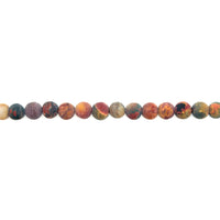 Matte Red Picasso Jasper Beads