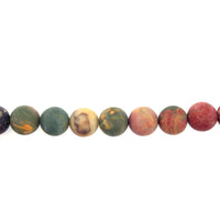Matte Red Picasso Jasper Beads