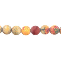 Matte Red Picasso Jasper Beads
