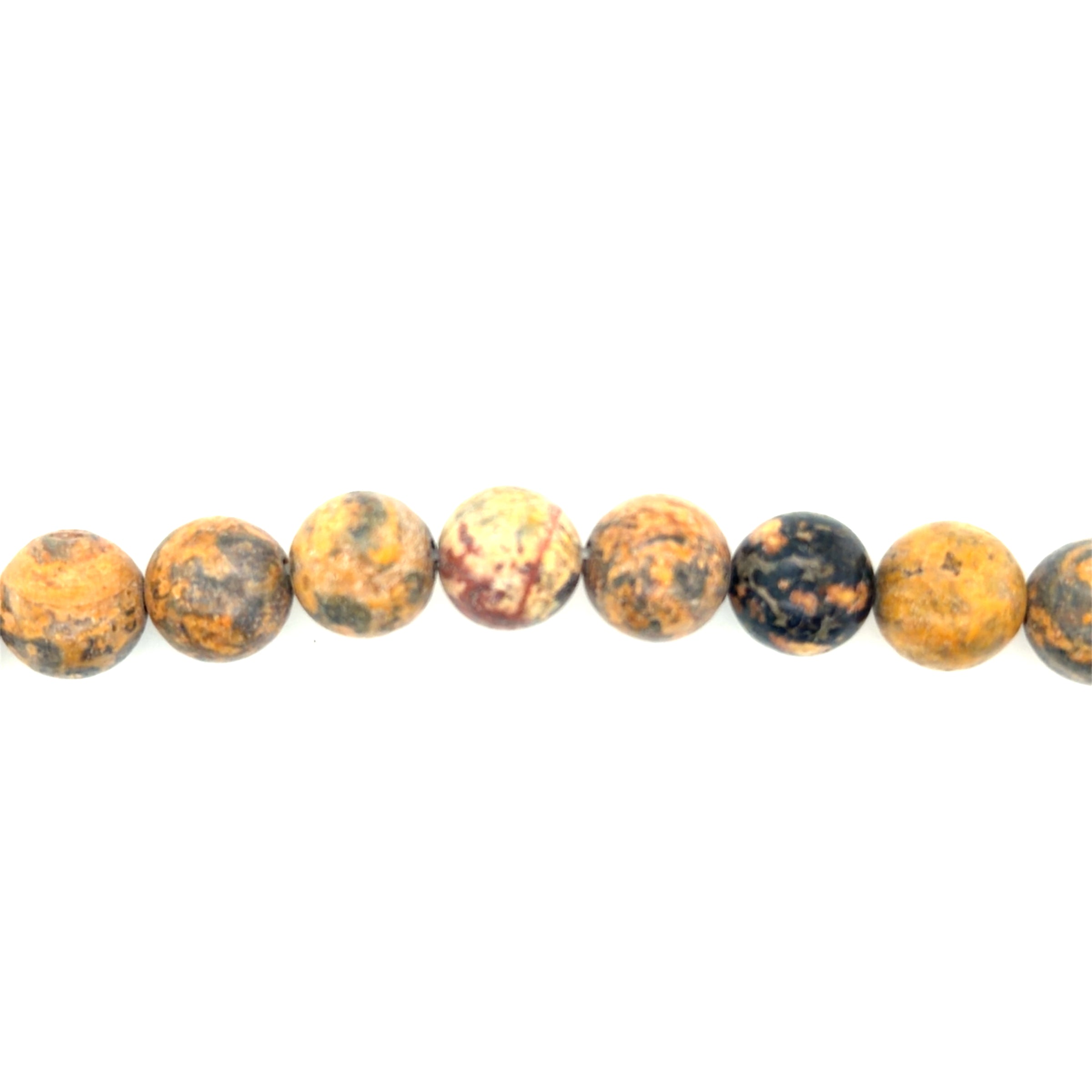 Matte Leopard Skin Jasper Beads