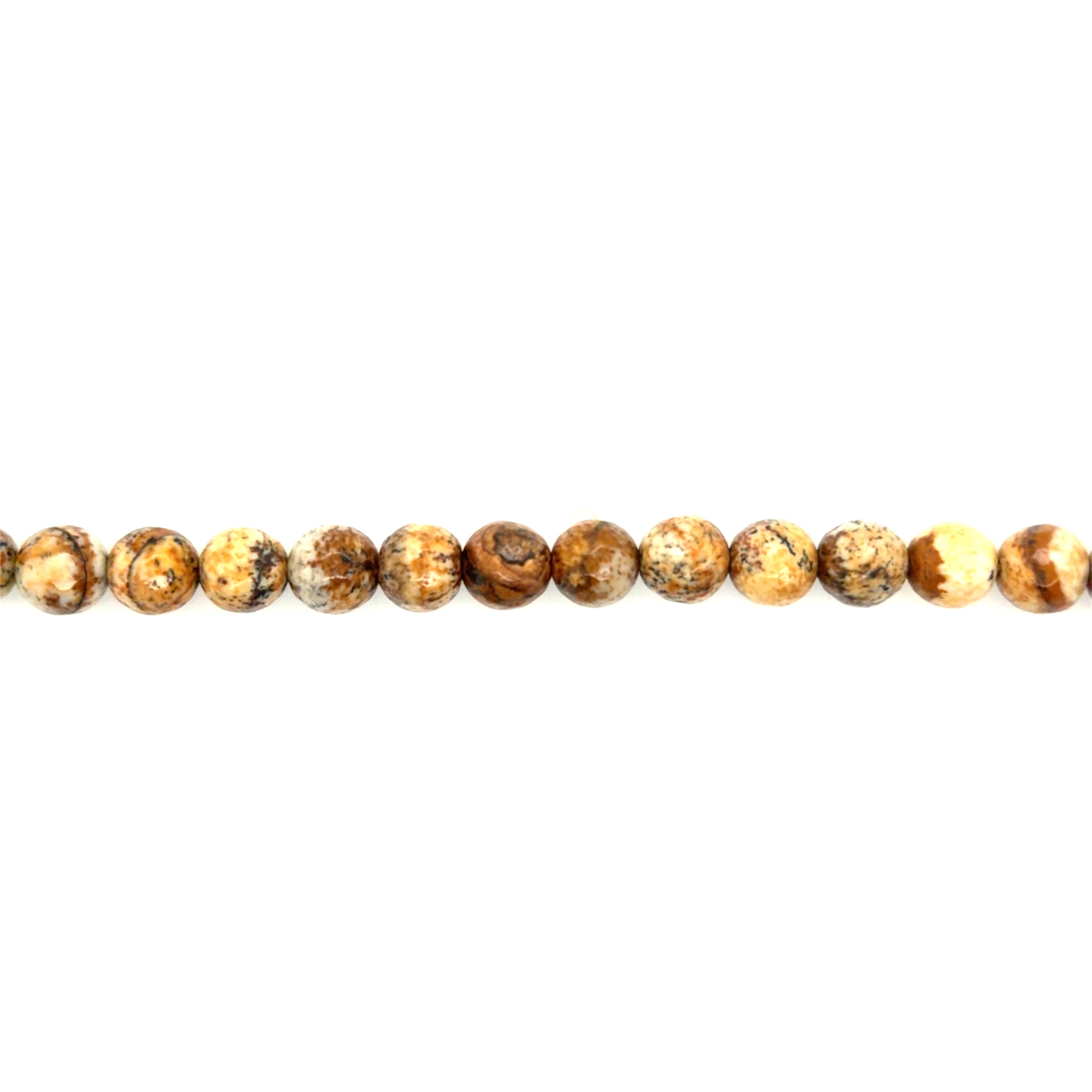 Picture Jasper Faceted Beads