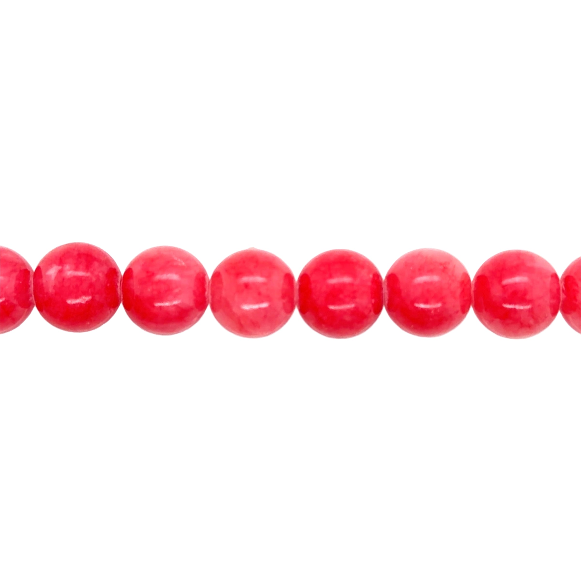 Coral Mashan Jade Beads
