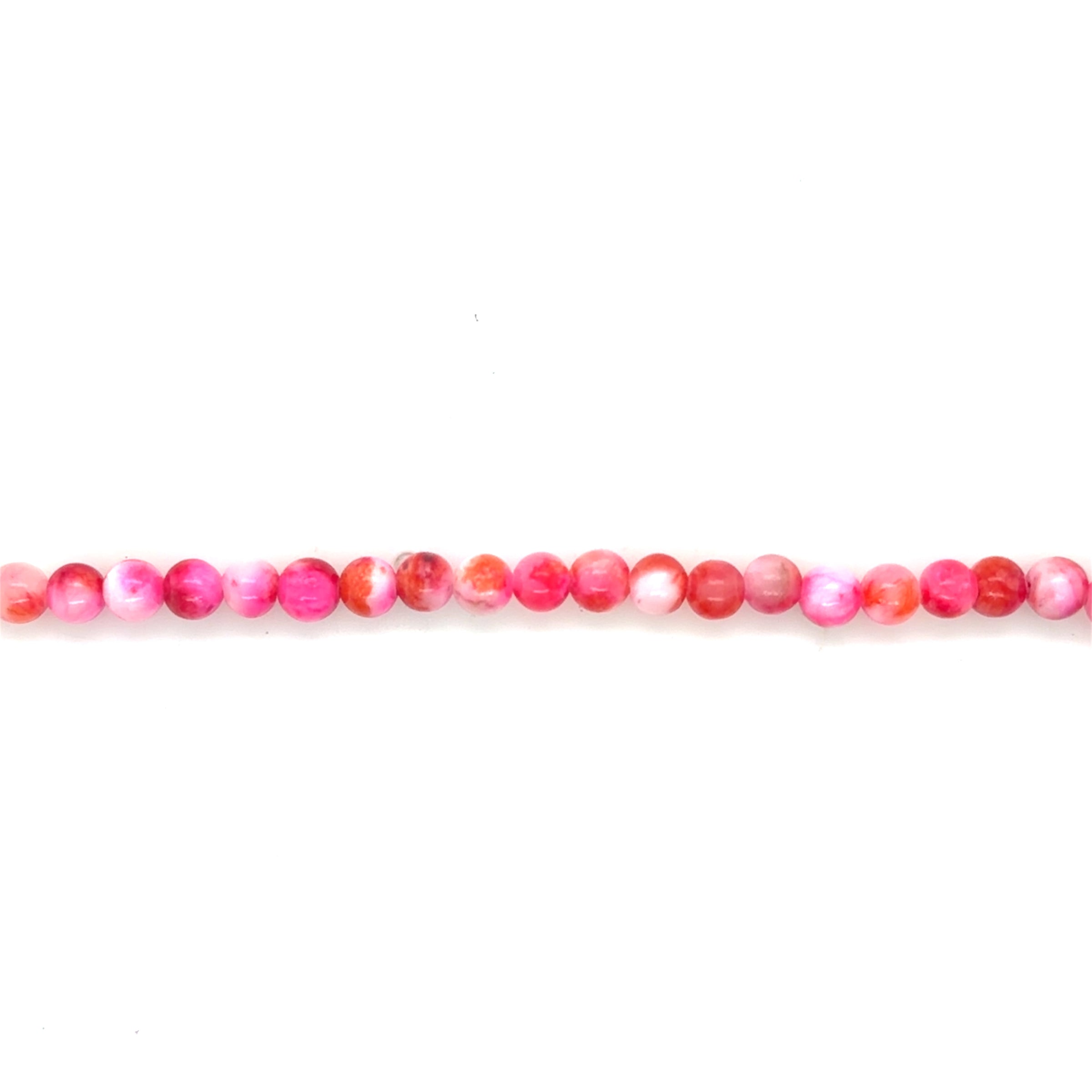 Pink Marble Mashan Jade Beads