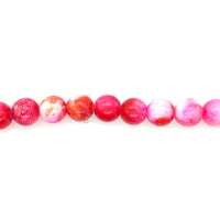 Pink Marble Mashan Jade Beads