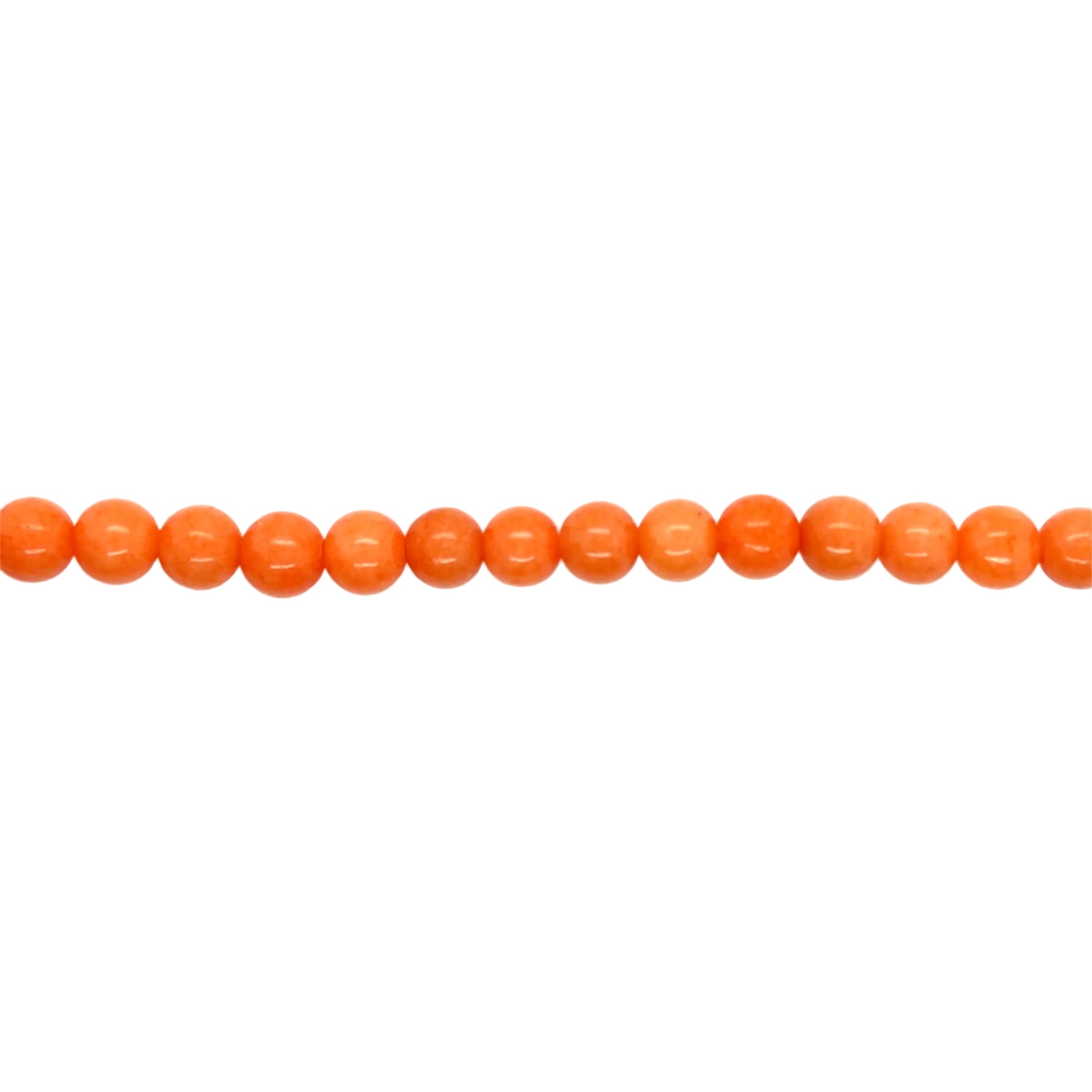 Salamander Orange Mashan Jade Beads