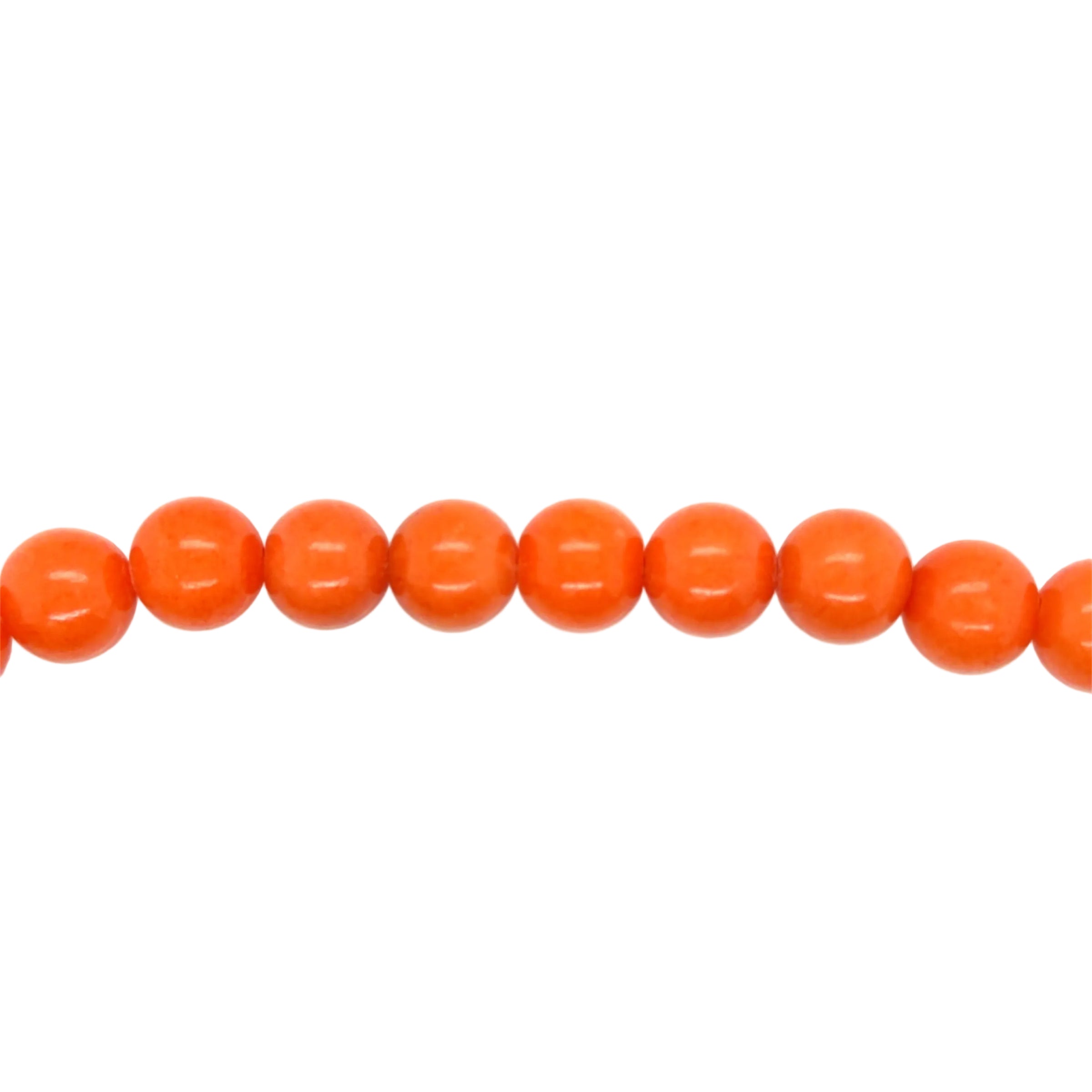 Salamander Orange Mashan Jade Beads