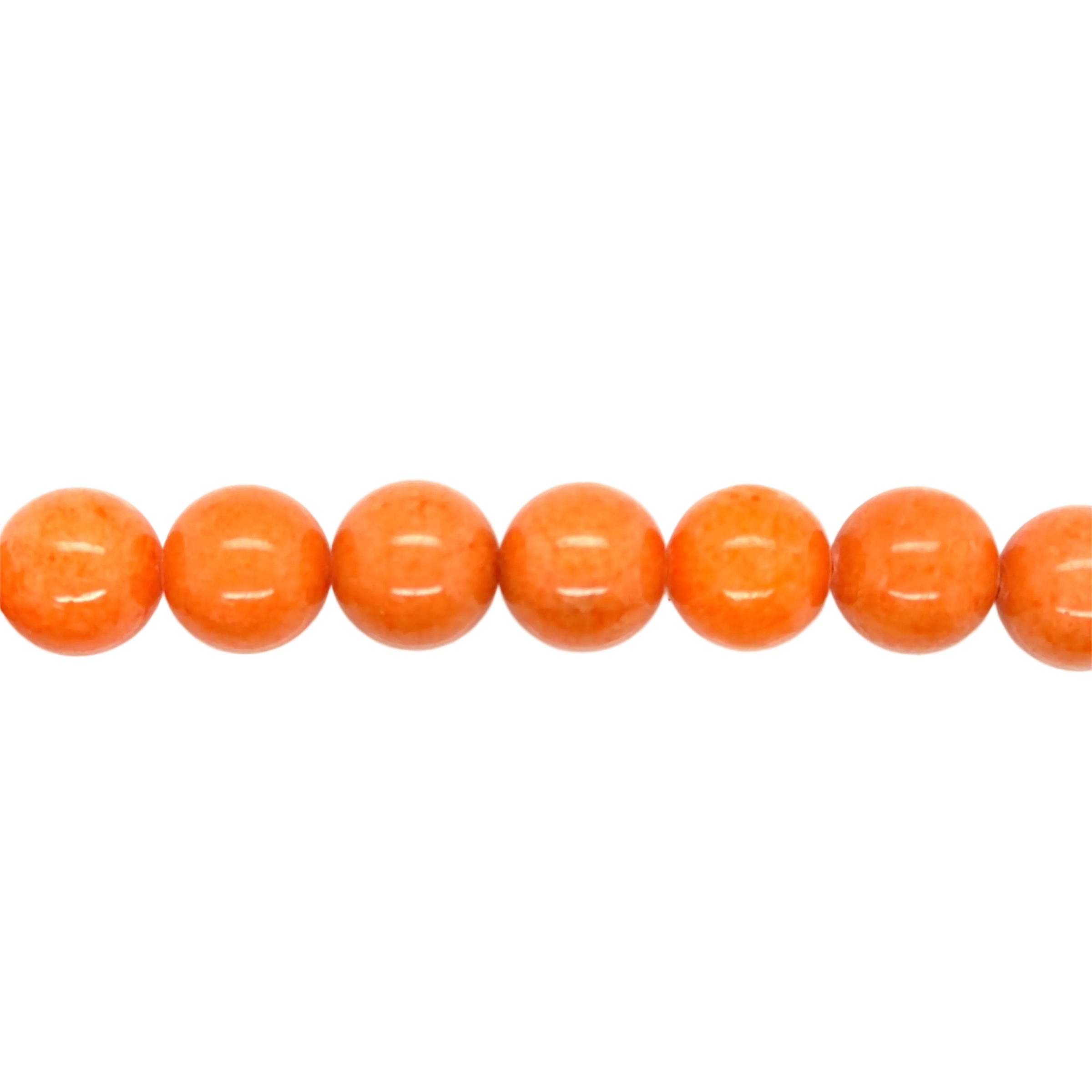 Salamander Orange Mashan Jade Beads
