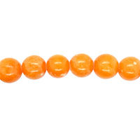 Salamander Orange Mashan Jade Beads