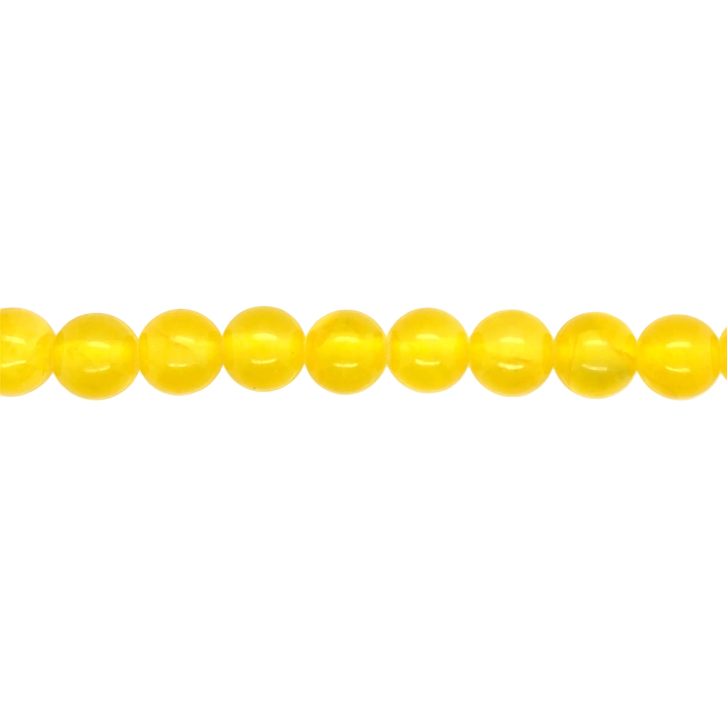 Transparent Yellow Jade Beads