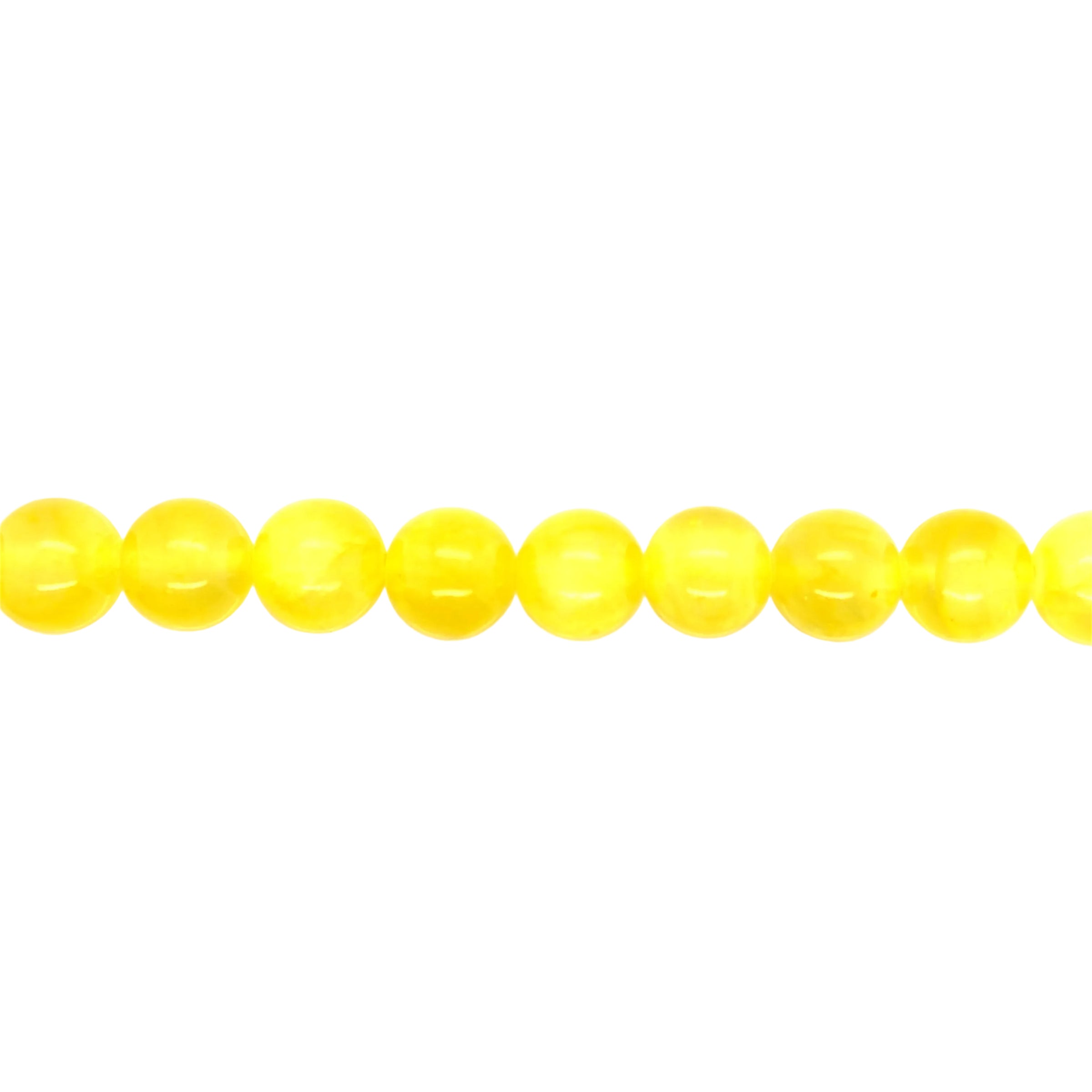 Transparent Yellow Jade Beads