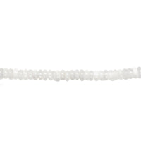 White Jade Faceted Rondelle Beads 8mm