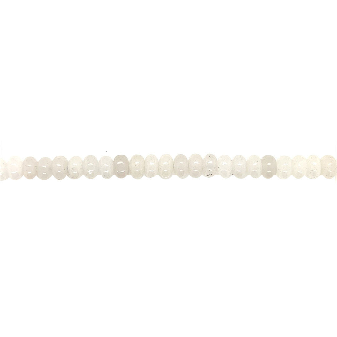 White Jade Rondelle Beads 8mm
