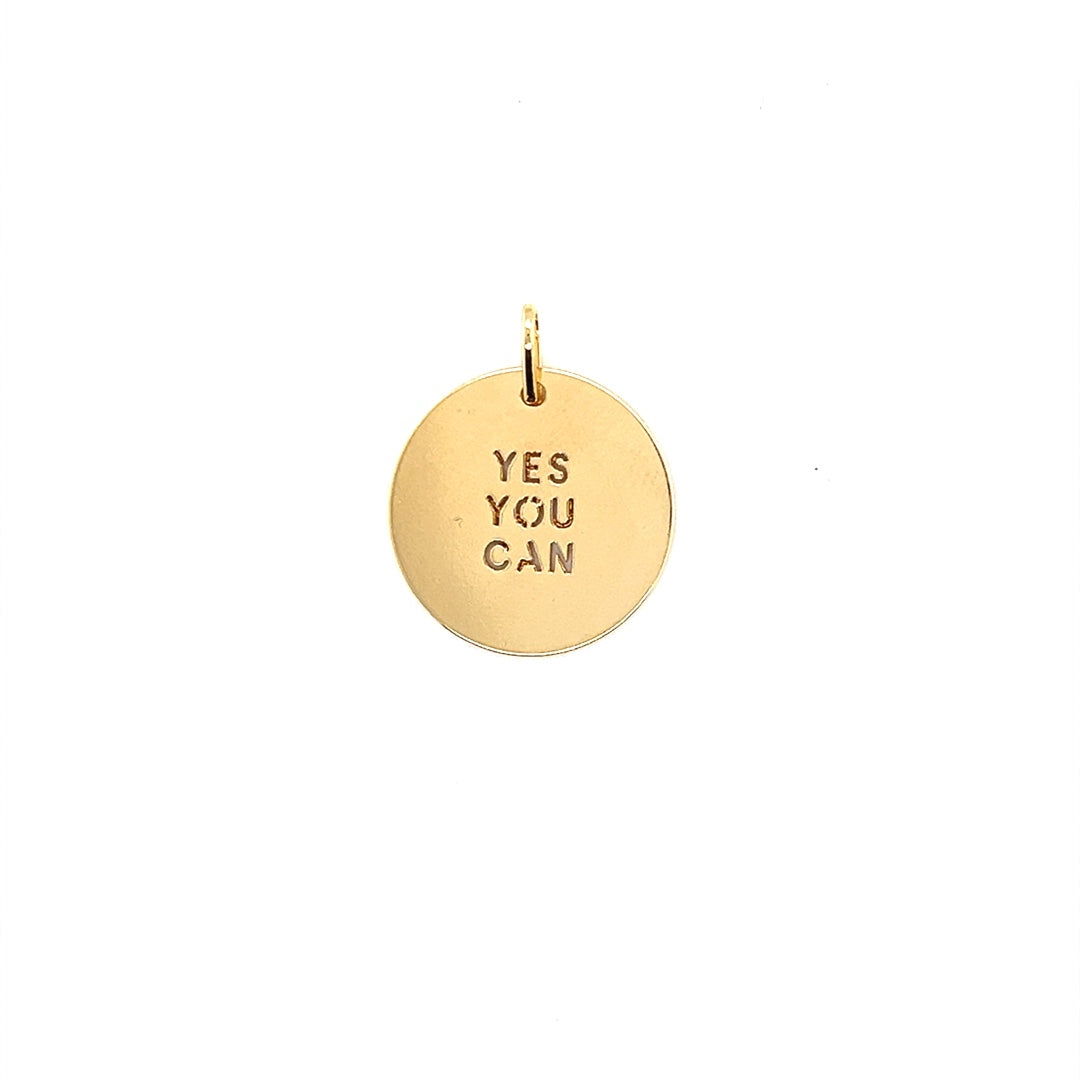 Yes You Can Charm 20mm - Gold Filled