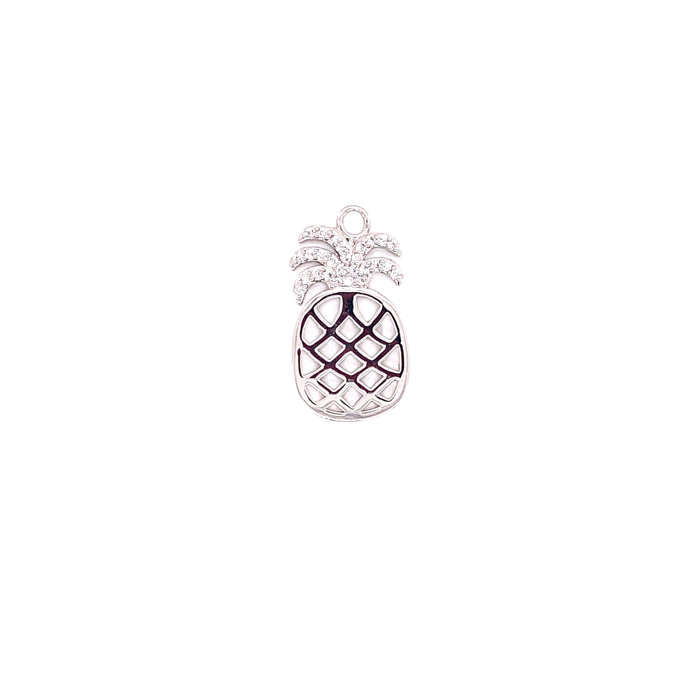 CZ Pineapple Charm 12mm - Gold Plated
