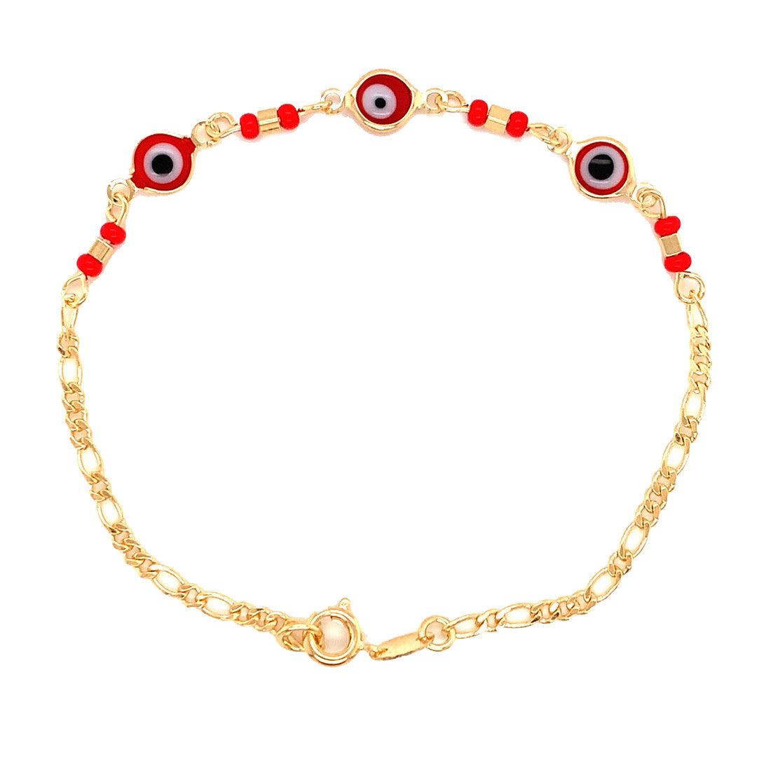 Evil Eye Figaro Bracelet