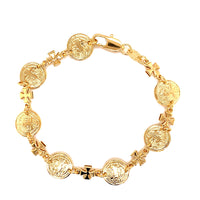 Saint Benedict Charm Bracelet 11mm - Gold Filled