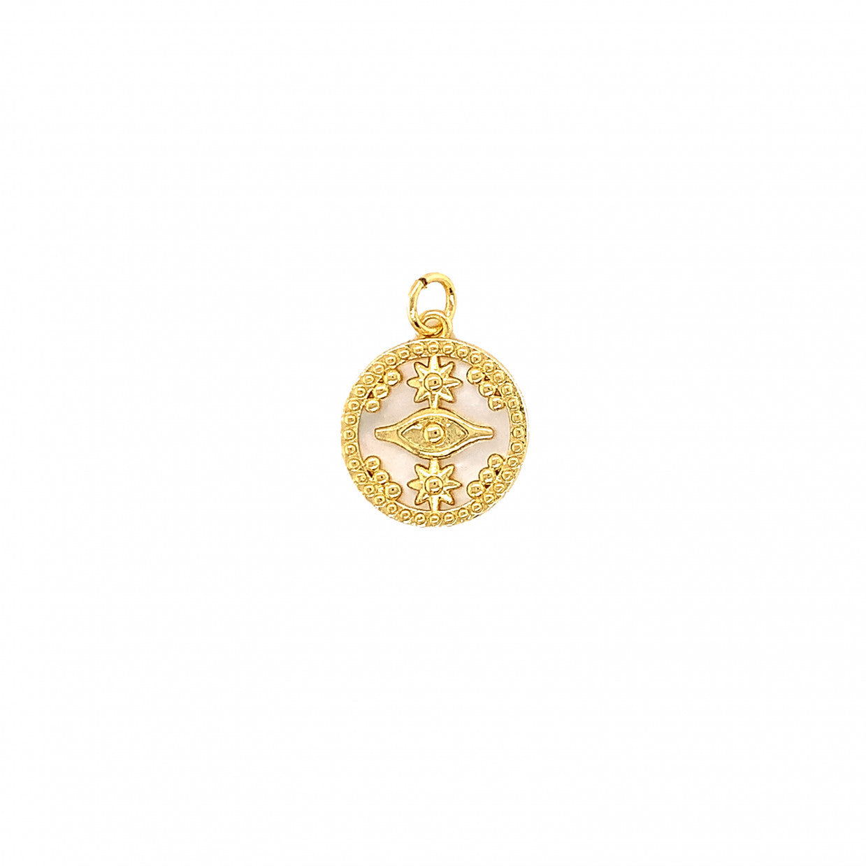 Shell Pearl Evil Eye Charm