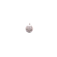 CZ Smiley Charm 10mm - Gold Plated